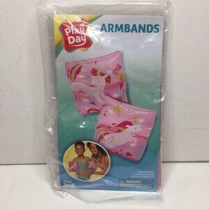 Play Day 2 Sets Armbands Pink Unicorns  Inflated Kids Swim Pool Summer
